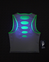 OOAK "UFO" Tank + Gloves Set - SLV/GRN - Thumbnail 1