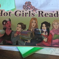 Hot Girls Read (Bumper Sticker) - Thumbnail 1