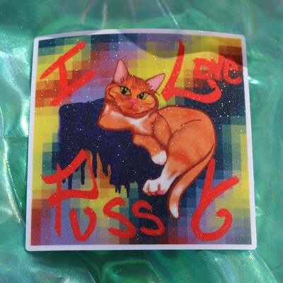 I love orange cats sticker