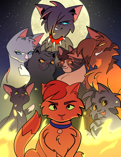warriors kitties (print)