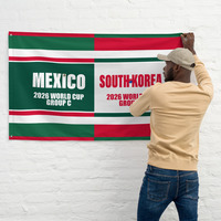 [ONLY 5 LEFT] Mexico vs South Korea 2026 World Cup Match Day Premium Commemorative Flag - Thumbnail 1