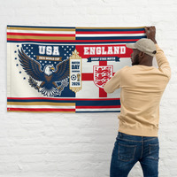 [ONLY 4 LEFT] USA vs England 2026 World Cup Match Day Premium Commemorative Flag - Thumbnail 1