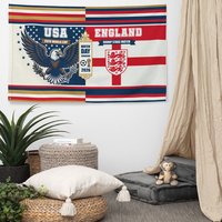 [ONLY 4 LEFT] USA vs England 2026 World Cup Match Day Premium Commemorative Flag - Thumbnail 2