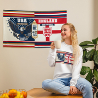 [ONLY 4 LEFT] USA vs England 2026 World Cup Match Day Premium Commemorative Flag - Thumbnail 3