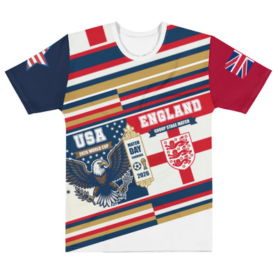 [only 6 left] usa vs england 2026 world cup match day premium all-over print streetwear tee - Thumbnail 5