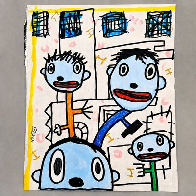 Drawing by celipe perroloco "we see it all blue" 