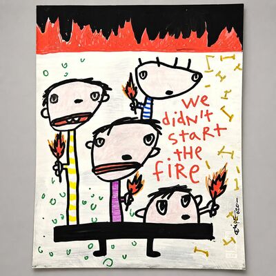Drawing by Celipe Perroloco "We didn´t start the fire" 