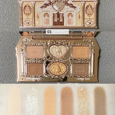 Vintage dollhouse eyeshadow palette - velvet matte & high-shimmer makeup kit 