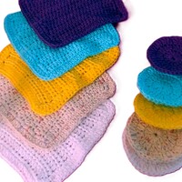 Crochet Cotton Washcloth - Thumbnail 4