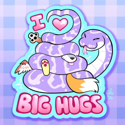 I <3 Big Hugs sticker