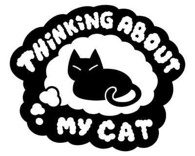 Thinking About My Cat sticker