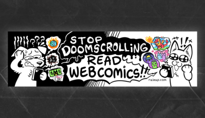 Stop Doomscrolling Read Webcomics bumper sticker