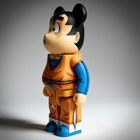 Custom Bearbrick 400% by Dhani Barragan "Deconstructed Goten"  - Thumbnail 3