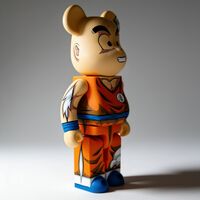 Custom Bearbrick 400% by Dhani Barragan "Deconstructed Krillin"  - Thumbnail 1