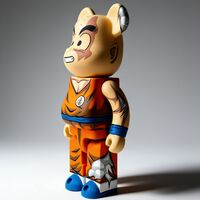 Custom Bearbrick 400% by Dhani Barragan "Deconstructed Krillin"  - Thumbnail 3
