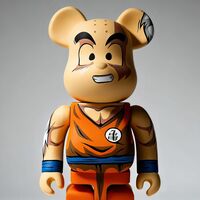 Custom Bearbrick 400% by Dhani Barragan "Deconstructed Krillin"  - Thumbnail 7
