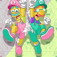  Oversize Print by Dhani Barragan "Deconstructed Bros”  - Thumbnail 1