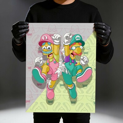  oversize print by dhani barragan "deconstructed bros” 