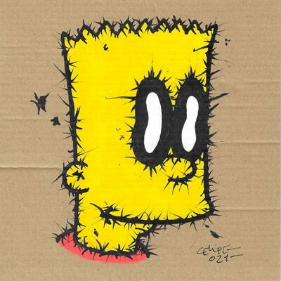 Painting by celipe perroloco "corrupted yellow boy" 