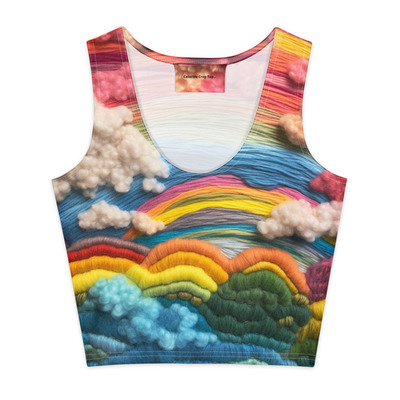 Rainbow luv crop top