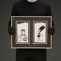 Diptych Painting by Celipe Perroloco "Hybrid #1" - Thumbnail 1