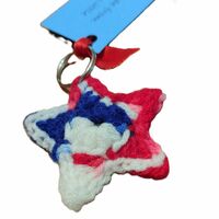 Star Keychain – Crochet Bag Charm - Thumbnail 1