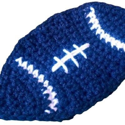 Handmade football coaster – crochet sports decor