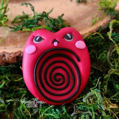Angry red frog