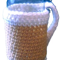 Crochet Beer Can Cozy – Handmade Drink Sleeve for Men - Thumbnail 4
