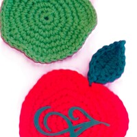 Personalized Apple Coaster with Initial – Teacher Gift - Thumbnail 1
