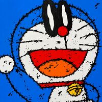 Painting by Celipe Perroloco "Corrupted Blue Cat"  - Thumbnail 5