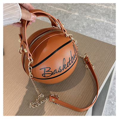 Personalized letter chain basketball bag women handle bag