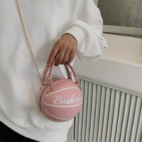 Personalized Letter Chain Basketball Bag Women Handle Bag - Thumbnail 4