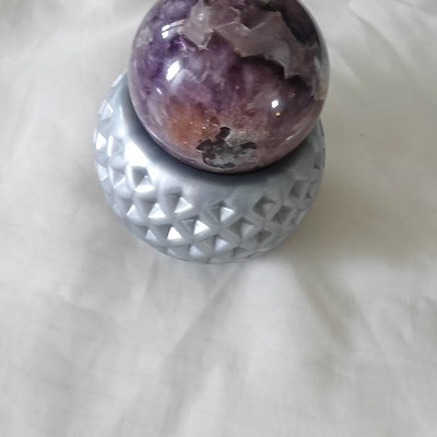 Natural polished chevron amythest sphere crystal quartz ball