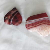 Natural Carnelian Hand Carved Polish Heart Agate Quartz - Thumbnail 2