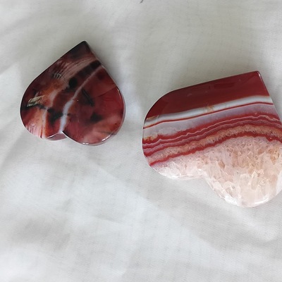 Natural carnelian hand carved polish heart agate quartz