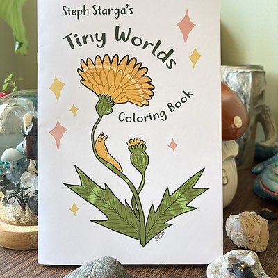 Tiny worlds coloring book