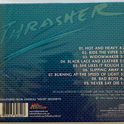Thrasher - burning at the speed of light (new remastered import cd reissue - members of tko, riot, rods, talas, etc.) 