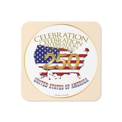 Usa 250 cork-back coaster
