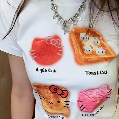 Kitty foodie friends tee