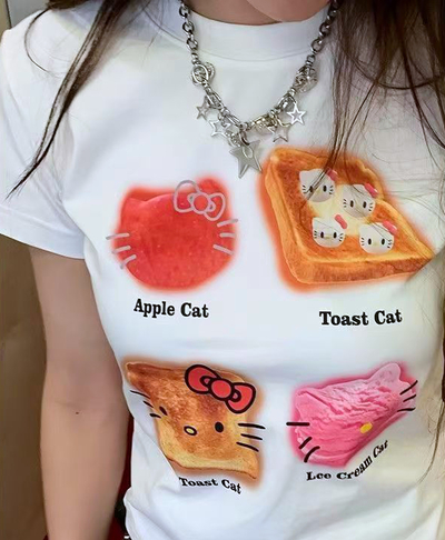 KITTY FOODIE FRIENDS TEE