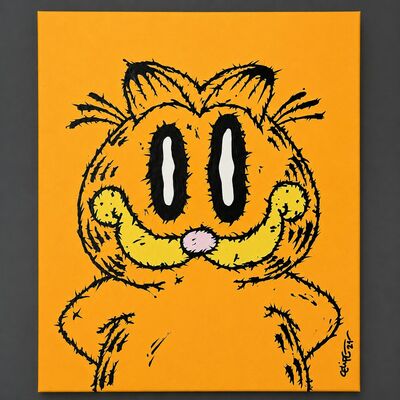 Painting by celipe perroloco "corrupted orange cat" 