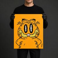 Painting by Celipe Perroloco "Corrupted Orange Cat"  - Thumbnail 1