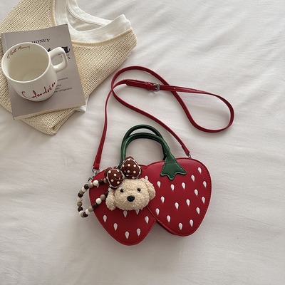 Strawberry-shaped crossbody bag