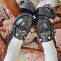 Playful cat embroidery loafers - Thumbnail 4