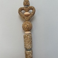 Rose Gold Rhinestone Beaded Pen - Thumbnail 2