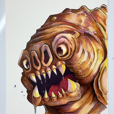 Rancor star wars day sketch original art