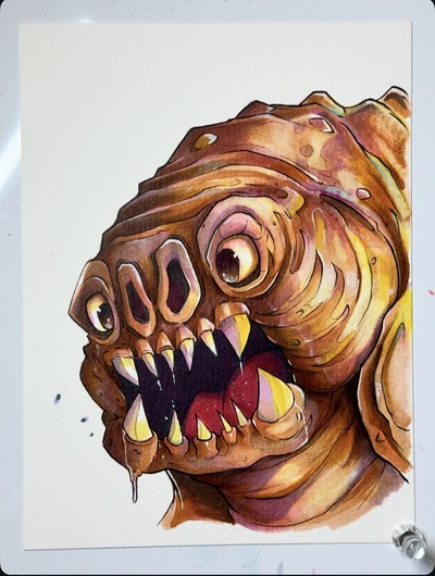 Rancor Star Wars Day Sketch Original Art