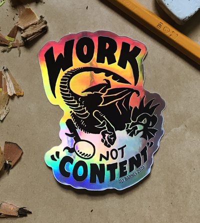 MALcontent holo sticker 