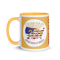 USA 250 Old-Glory Coffee Mug with Color Inside - Thumbnail 2